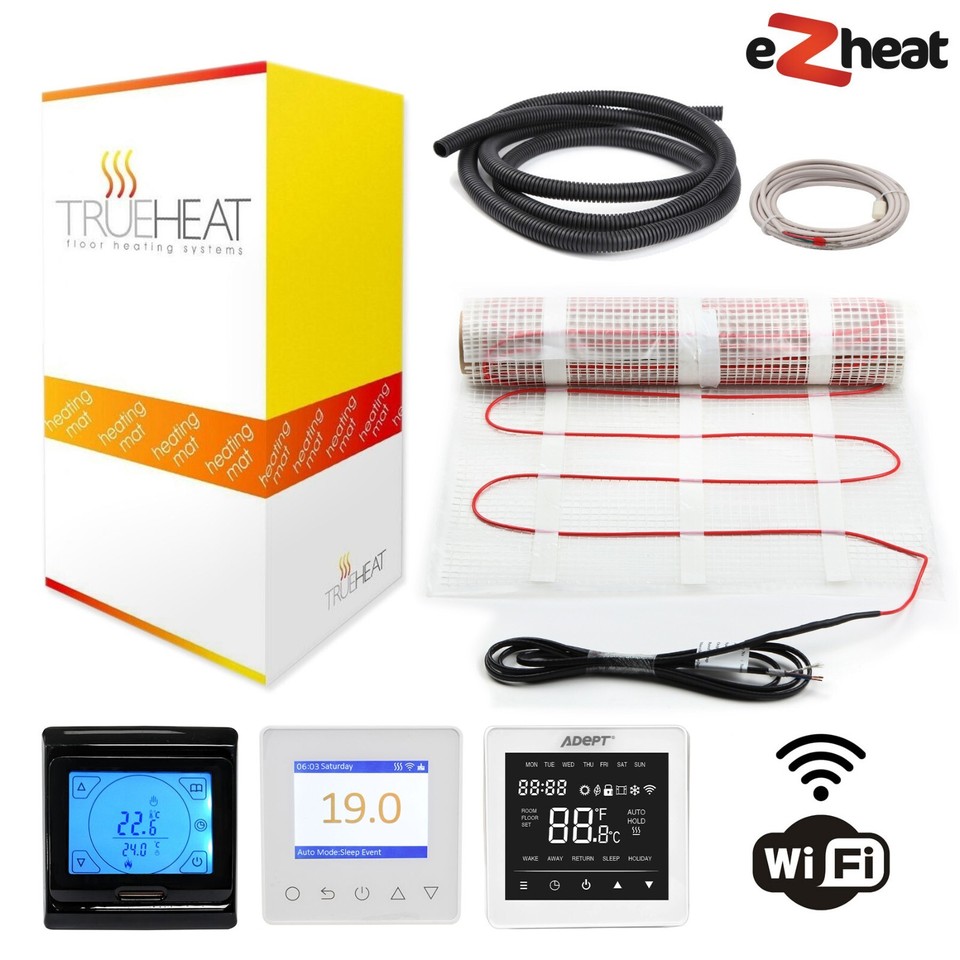 Product photo 1 of 8 — Electric Underfloor Heating Mat Kit 200W/m2 – TrueHeat – All Sizes Available