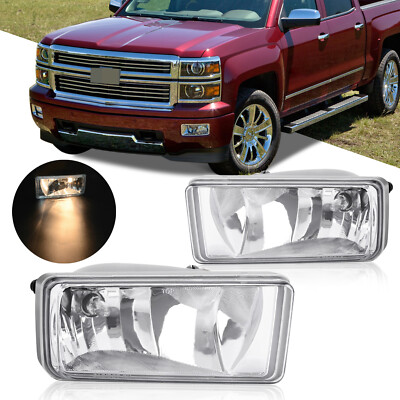 For 2007-2015 Chevy Silverado 1500 2500 3500 Tahoe Bumper Fog Lights Lamps