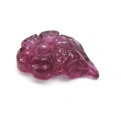 Pink Tourmaline Floral Carving, Tourmaline Floral carving , Healing Gemstone - Picture 10 of 11
