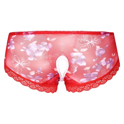 iEFiEL Herren Transparent Slip mit Offener Schritt Unterhose Sissy Thong Panties - Bild 13 von 66