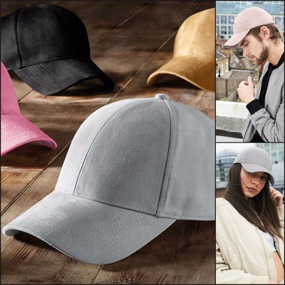 Faux Suede Baseball Cap Hat Womens Mens 