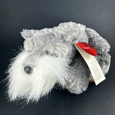 RUSS Flopples GIN Schnauzer Dog Plush Stuffed Animal Gray 8" With Tags