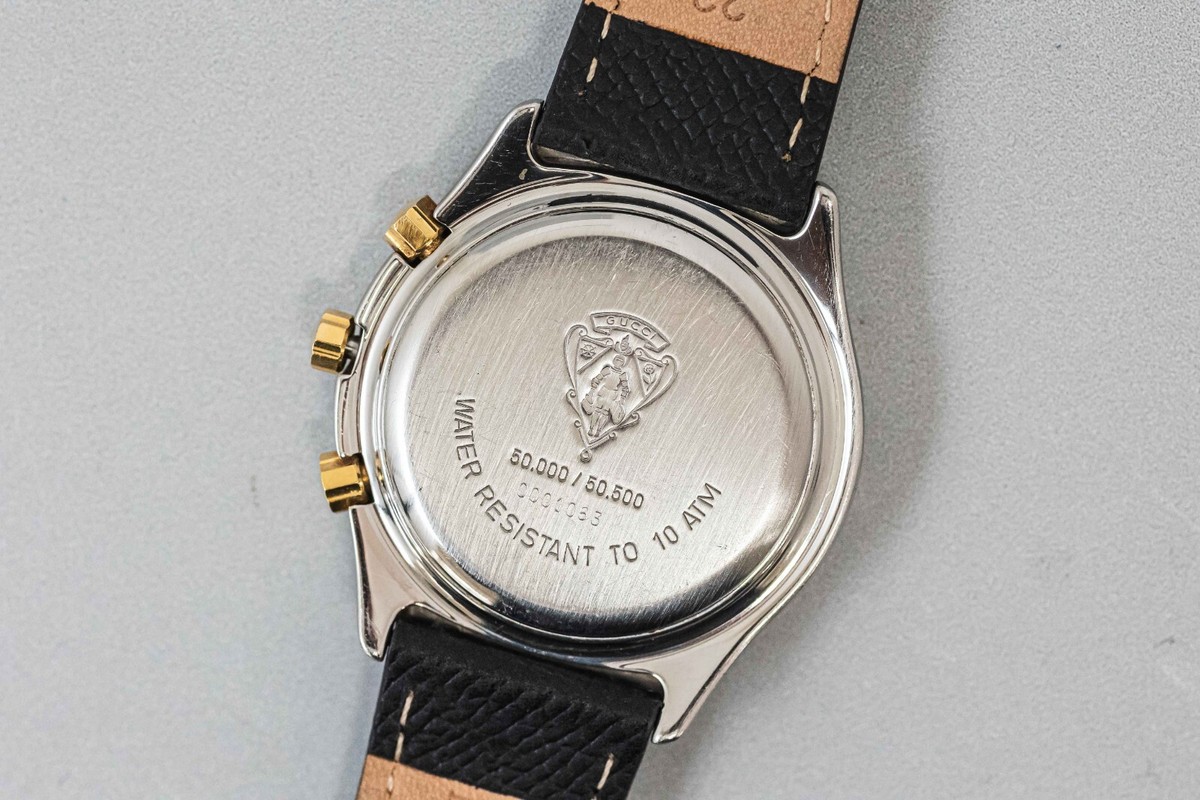 GUCCI 50.000/50.500 Qz Chronograph 18K Gold Plated