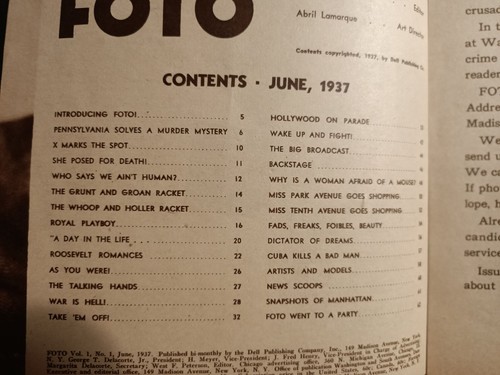 Foto: June, 1937 (Issue 1) - Vintage US Magazine / Gypsy Rose Lee, Al Jolson - Picture 2 of 8