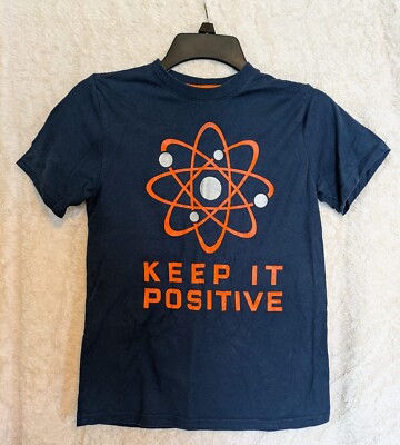 Wonder Nation- Boys Navy Blue ''Keep It Positive'' T-shirt sz 10/12