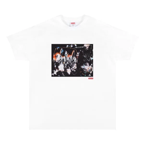 T shirt homme blanc logo Supreme SS22 Futura T62 grand L