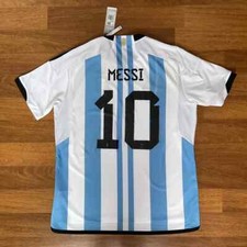 ARGENTINA ADIDAS 2022 WC FOOTBALL SOCCER HOME JERSEY #10 MESSI SIZE "XL" HF2158