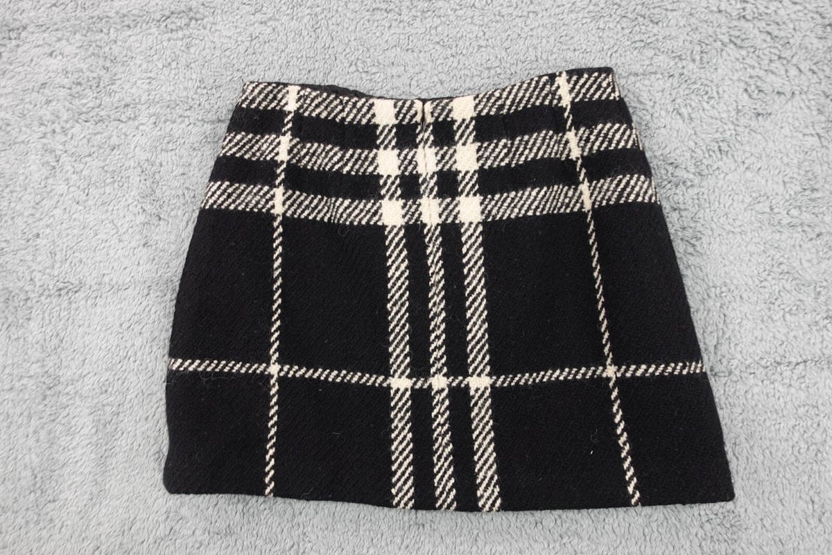 Burberry London Mini Skirt Womens Black 8 Nova Check Plaid Burberry London Mini Skirt Womens Black 8 Nova Check Plaid