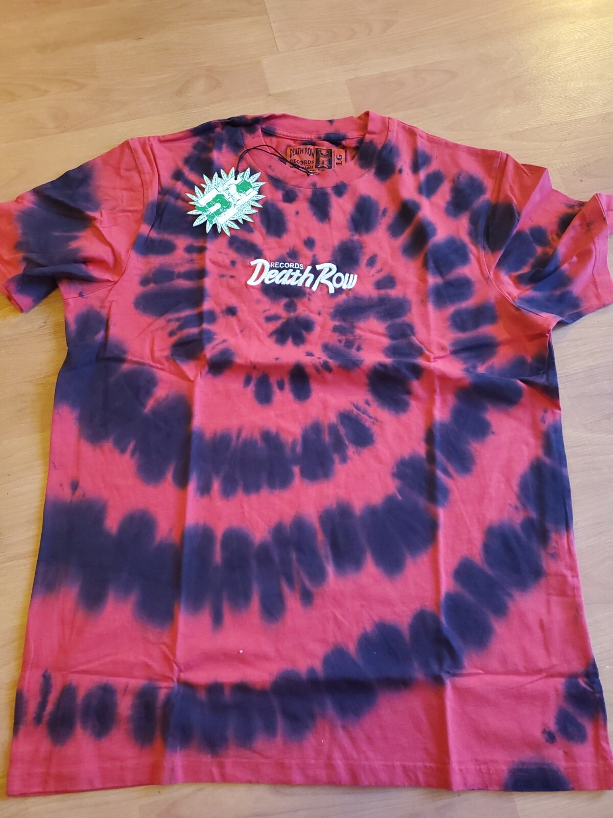 FILA Maglietta rossa Shoe Palace x Death Row Records SEDIA TYE DYE doppio lato grande