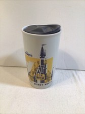 Disney Parks Ceramic Tumbler w/ Lid Walt Disney World 71 Cinderella Castle Mug
