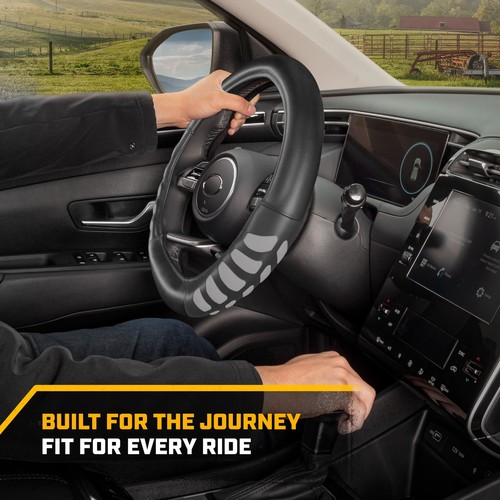Truck Steering Wheel Cover Large Size for 15.5-16.5 Inch Size by CATERPILLAR - Picture 2 of 7