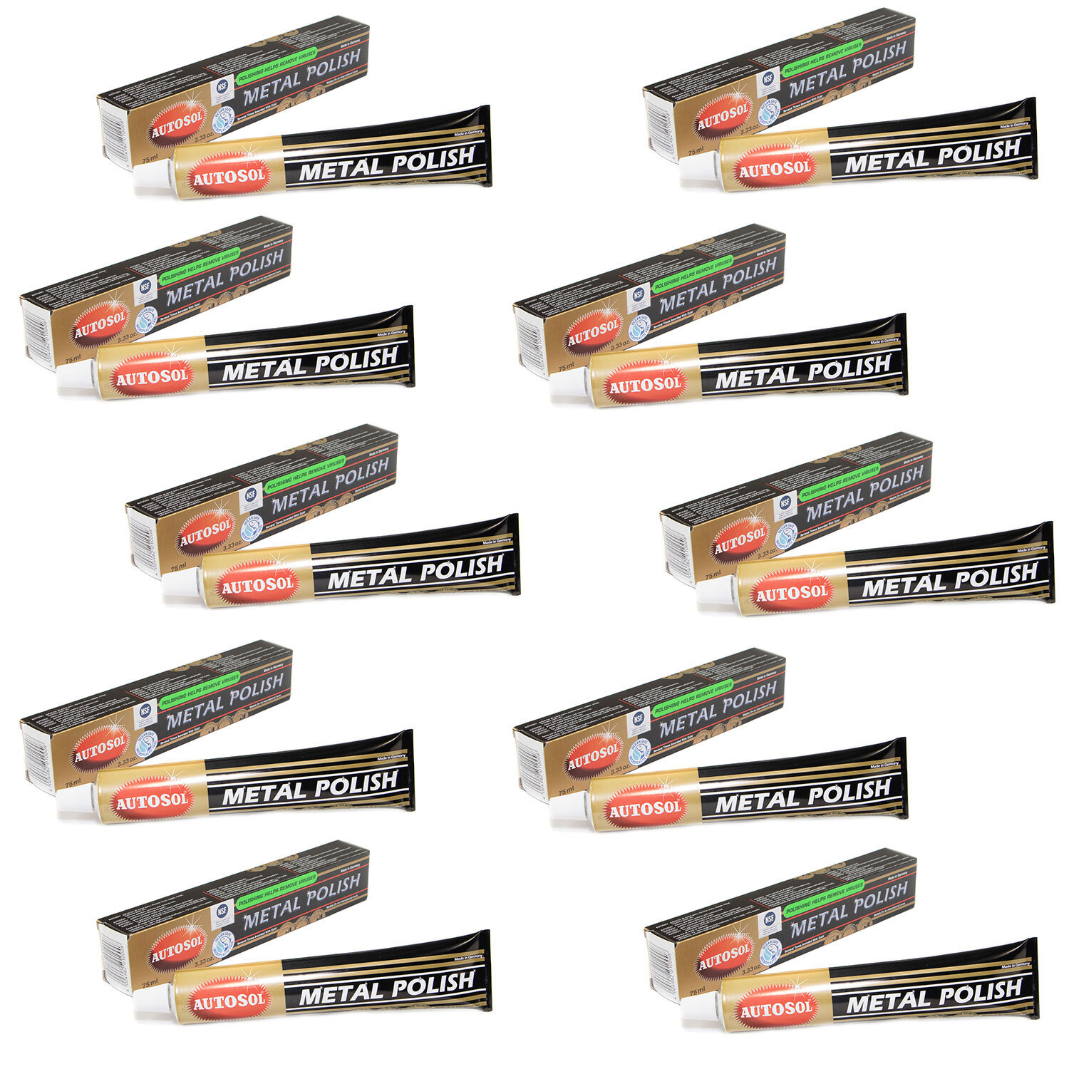 Autosol 10 X 75 ml Chromglanz Metal polish Chrom Politur Metall