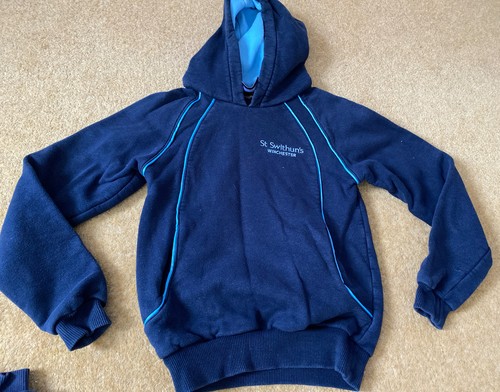 School PE Navy Blue Hoodies Girls Jumpers Age 10/11 30” 76cm St Swithun’s School - Picture 2 of 8