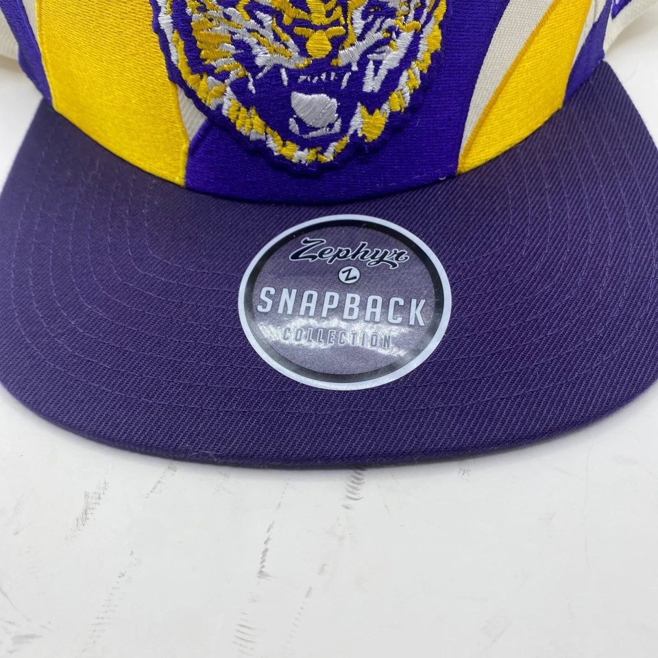 NWT Zephyr LSU Tigers Snapback Hat Purple Gold Embroidered Tiger Logo Adjustable - Image 2 of 4