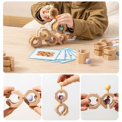 Sensory Fine Motor Skill Matching Puzzle Building Toy Kindergarten Learning Gift