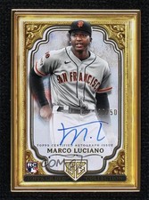 2024 Topps Gilded Collection Gallery of Gold 38/50 Marco Luciano Auto 9su
