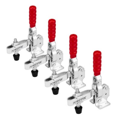 POWERTEC 4PK Toggle Clamp, 500 lbs Capacity, 12130 Quick Release Vertical Clamps