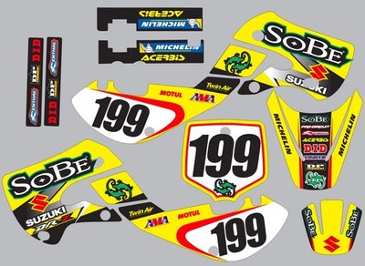 Decals for Kawasaki KLX110 GRAPHICS 2002-2009 Yellow