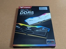 new T-Force Delta RGB 16GB (2x8GB) DDR5 6000 Black RAM FF3D516G6000HC38ADC01