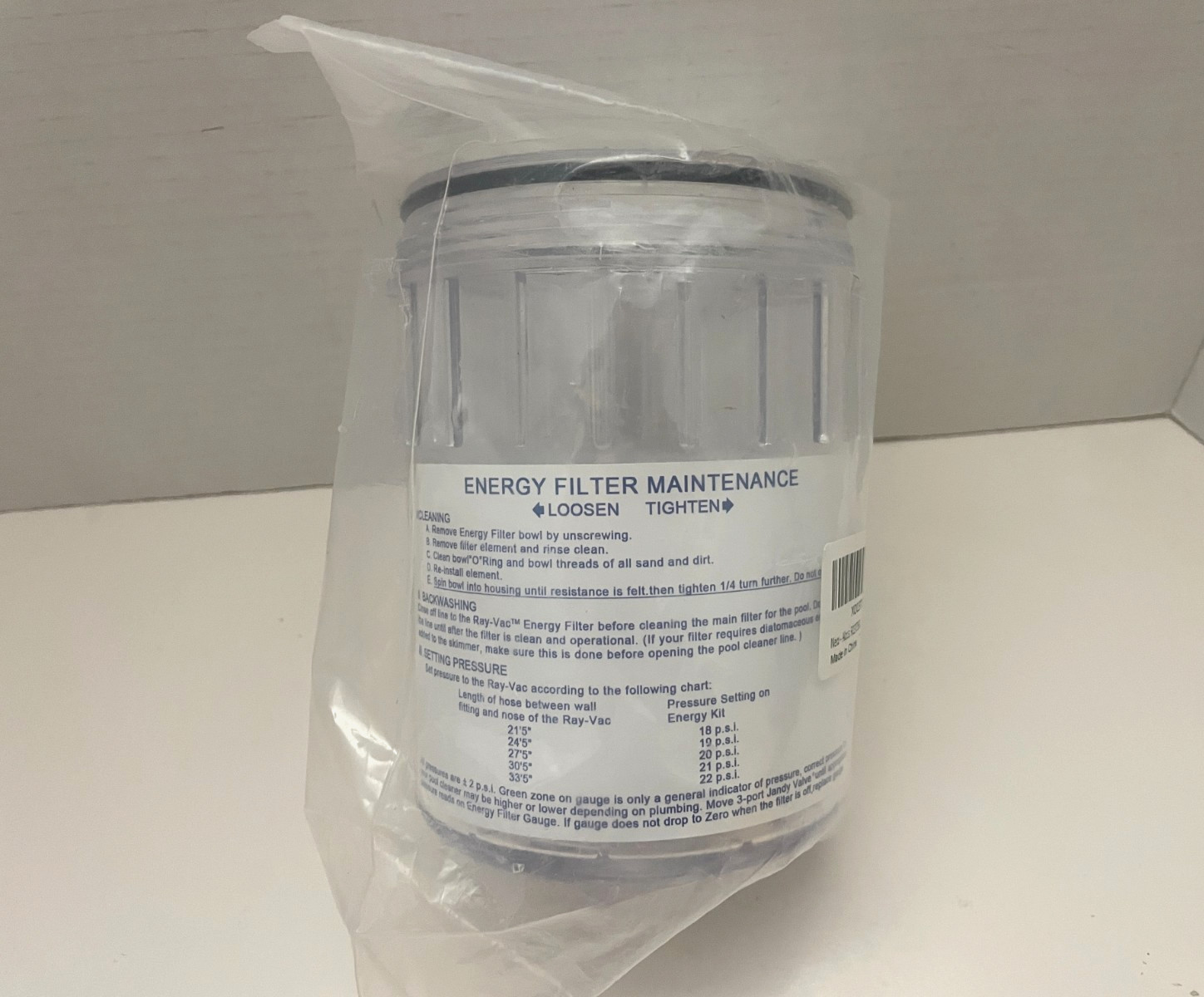 R0373500 Energy Filter Bowl With O-Ring Replacement Kit For Zodiac Jandy Barracu