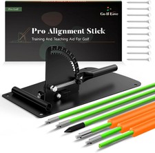 Golf Alignment Sticks Holder with Protective Padding Golf Swing Training Aid Set