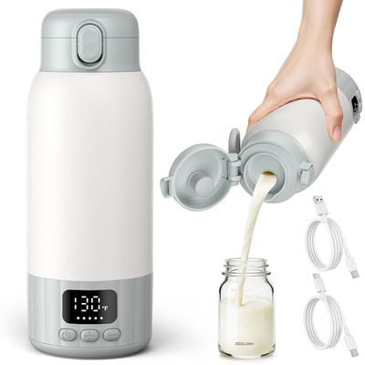 Portable Bottle Warmer for Travel, Fast Heating Milk Warmer on the Go, 17 OZ Wat