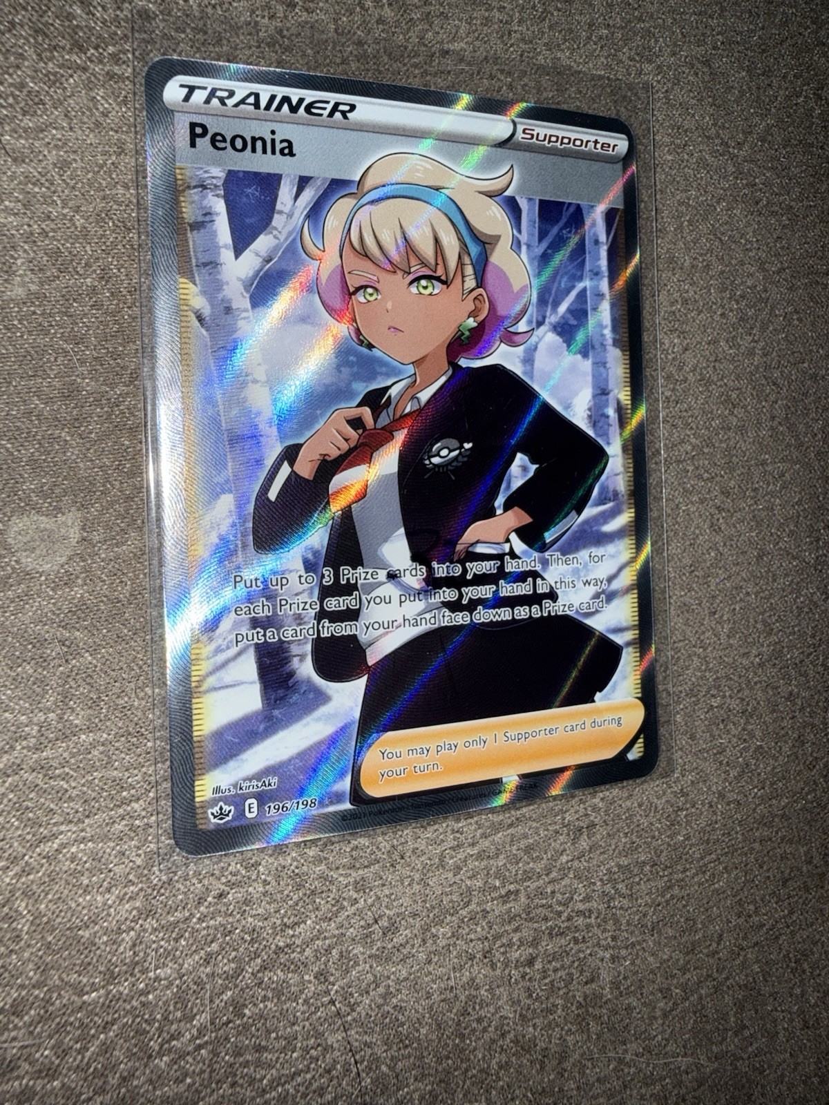 Peonia 196/198 Ultra Rare Chilling Reign Pokemon Near Mint