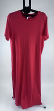 Old Navy Red T-Shirt Dress XL Knee Length Short Sleeve Cotton Casual