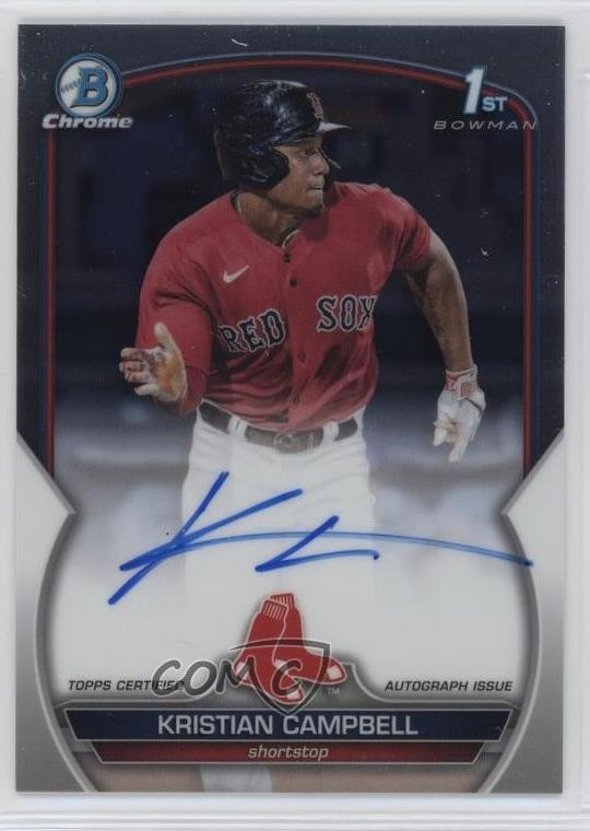 2023 Bowman Draft Chrome Prospect Auto Kristian Campbell #CDA-KCA Auto 1ta0