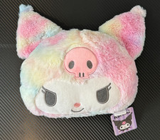 Sanrio Kuromi Pastel Rainbow Tie Dye Plush Pillow 9"