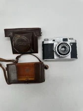 Vintage T.K.C. Windsor 35 Film Camera In Silver With Brown Case
