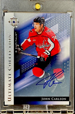 John Carlson 2024-25 UD Ultimate Collection Hockey  On Card Autograph Silver #32