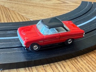 Aurora Thunderjet500 ‘63 Ford Falcon Hardtop Red Slot Car
