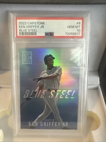 2022 Panini Capstone Ken Griffey Jr. Blue Steel #6 PSA 10 GEM MINT Pop 3 SSP HOF