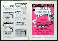 CACTUS FLOWER 1969 Walter Matthau, Ingrid Bergman, Goldie Hawn UK CAMPAIGN BOOK