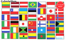 Bandiere di tutte le nazioni ricamate patch uniforme 3 x 2 cm ricamo banner p...