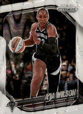 2025 Panini WNBA Prizm #76 A'Ja Wilson White Seismic Prizm Aces