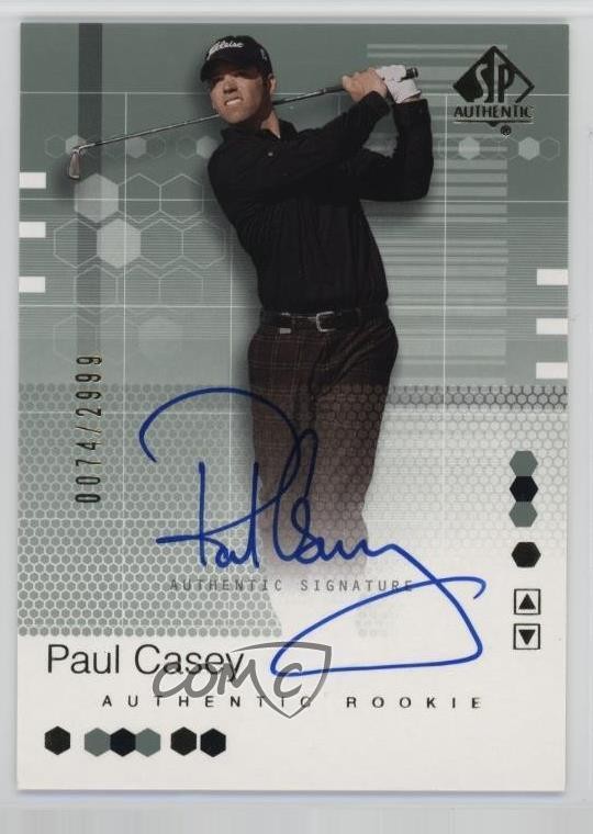 2002 SP Authentic Signature 74/2999 Paul Casey #99 Rookie Auto RC 7i6