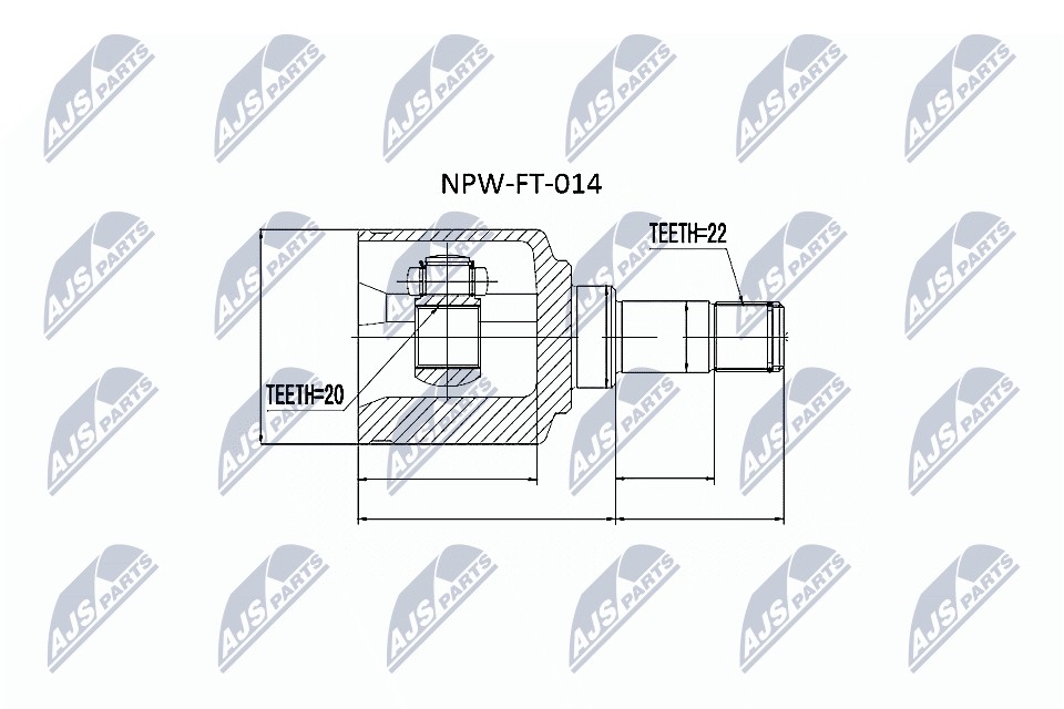 NTY NPW-FT-014 Joint Kit, drive shaft for FIAT - Image 5