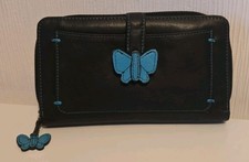 Tula by Radley Black Leather Large Capacity Purse Wallet