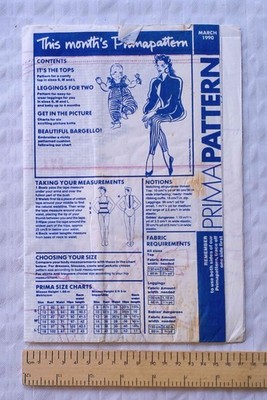 Prima Schnittmusterpaket 1990 für Märzausgabe - Leggings für Dich & Baby, bequemes Oberteil