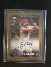 🔥Trey Cabbage 2024 Topps Chrome #RA-TCA RC Auto True Gold Rookie  41/50 Angels