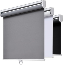 Cordless Roller Shades Blackout Blinds for Windows Room Darkening Rolled up Shad