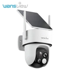 Wansview 2K 3MP Dual-Cam Solar Wireless Security Camera 360°PTZ  Human Detection
