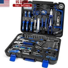 259 Piece Tool Kit Household Repair Set Portable Toolbox Essential Tools DIY New
