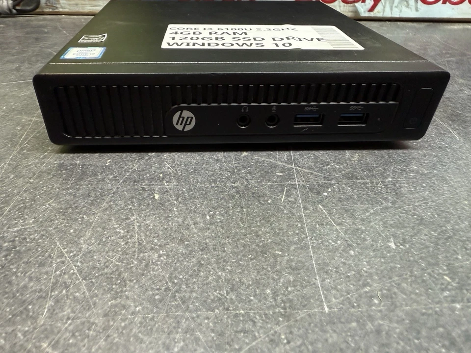 HP 260 G2 DM Micro Desktop i3-6100U 2.3GHz 4GB 120GB SSD Win 10 Pro USB 3.0 HDMI - Image 2 of 4