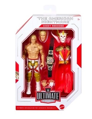 Mattel WWE Ultimate Edition Cody Rhodes Action-Figur mit Gürtel, Maske & Teile