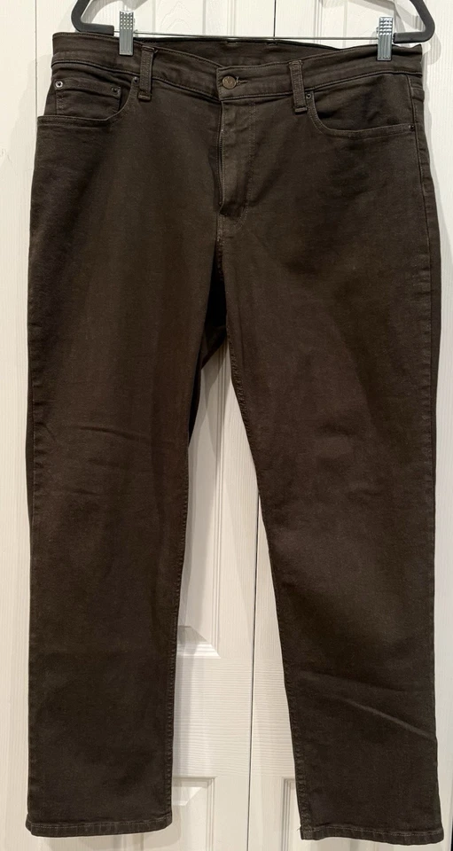 LL Bean Relaxed Brown Denim Cotton Jeans Mens 36 x 30 - Image 2 of 3