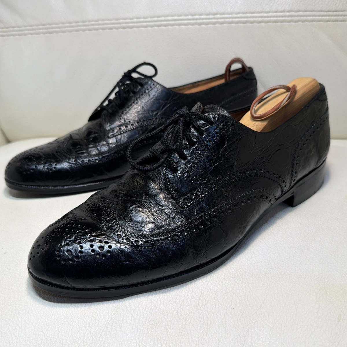 a.testoni Black Wingtip Men's Dress Shoes for sale | eBay