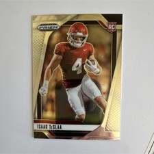 2025 Panini Prizm Draft Picks Isaac TeSlaa #129 Rookie Arkansas Football